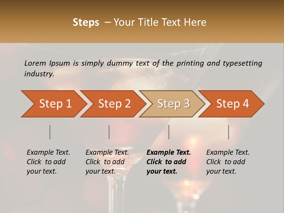 A Couple Of Glasses Filled With Liquid On Top Of A Table PowerPoint Template