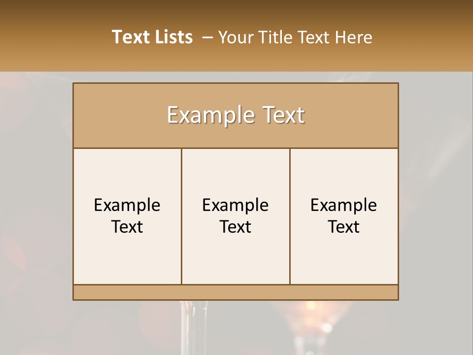 A Couple Of Glasses Filled With Liquid On Top Of A Table PowerPoint Template