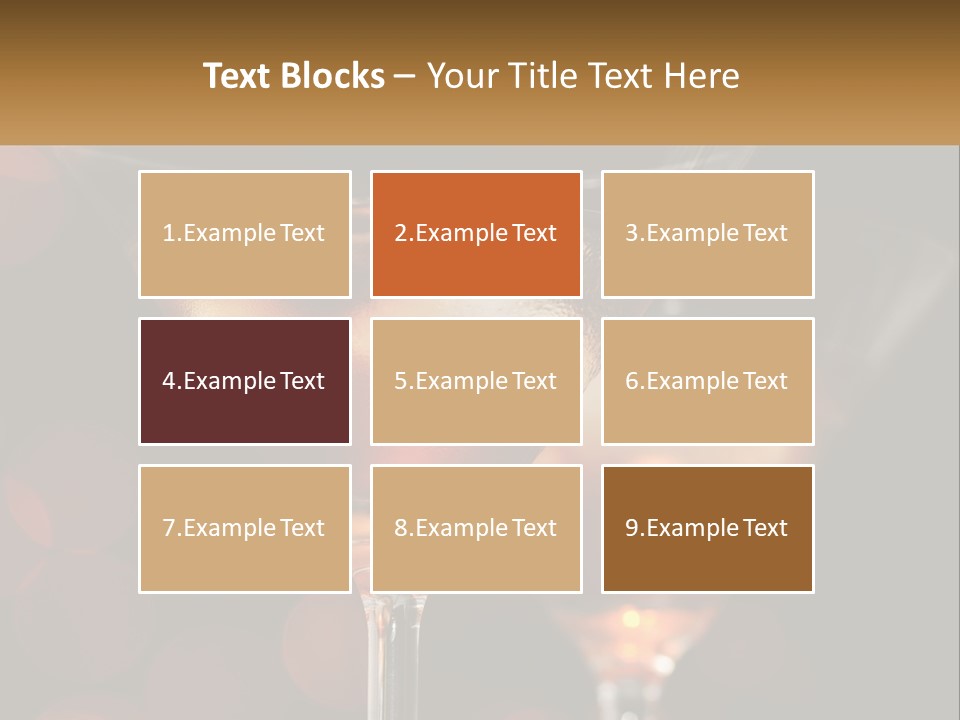 A Couple Of Glasses Filled With Liquid On Top Of A Table PowerPoint Template