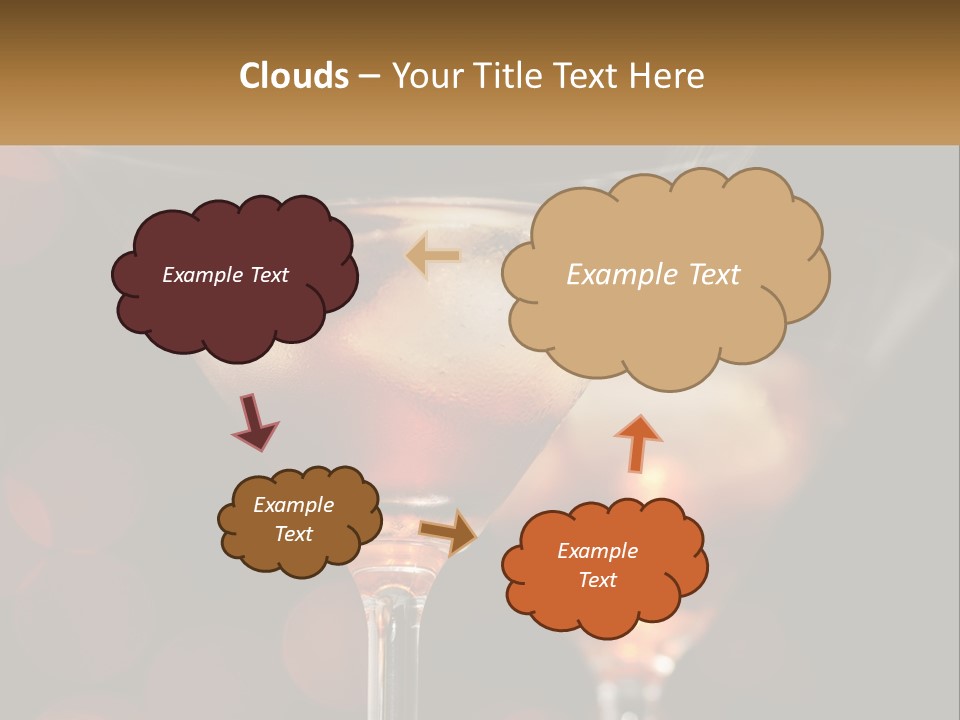 A Couple Of Glasses Filled With Liquid On Top Of A Table PowerPoint Template
