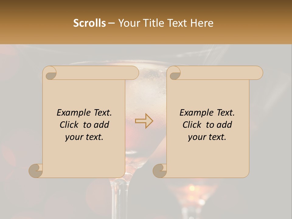 A Couple Of Glasses Filled With Liquid On Top Of A Table PowerPoint Template