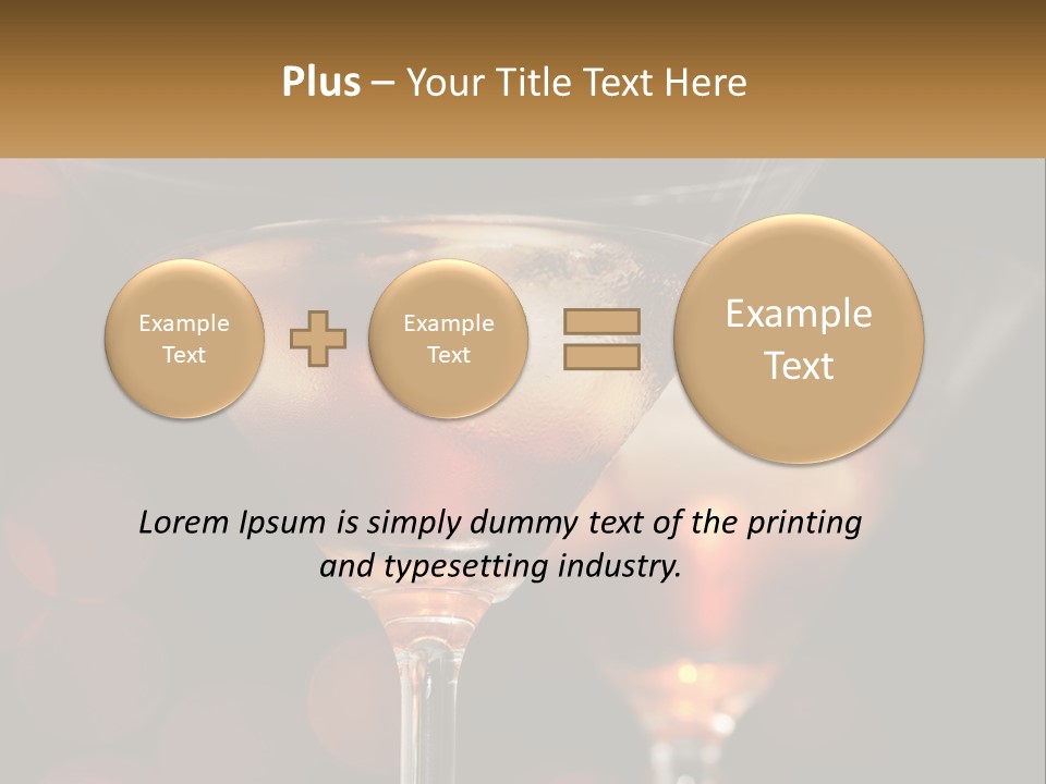 A Couple Of Glasses Filled With Liquid On Top Of A Table PowerPoint Template