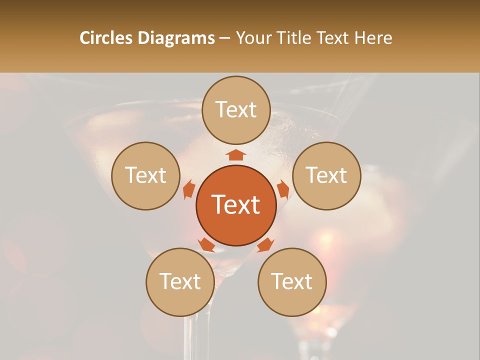 A Couple Of Glasses Filled With Liquid On Top Of A Table PowerPoint Template