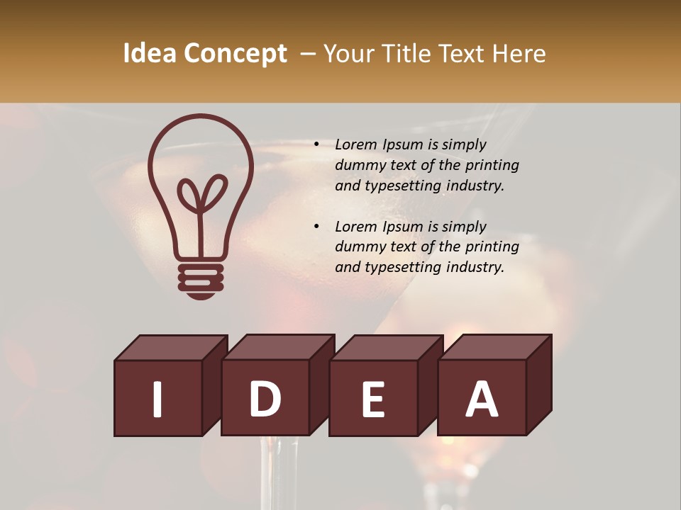 A Couple Of Glasses Filled With Liquid On Top Of A Table PowerPoint Template