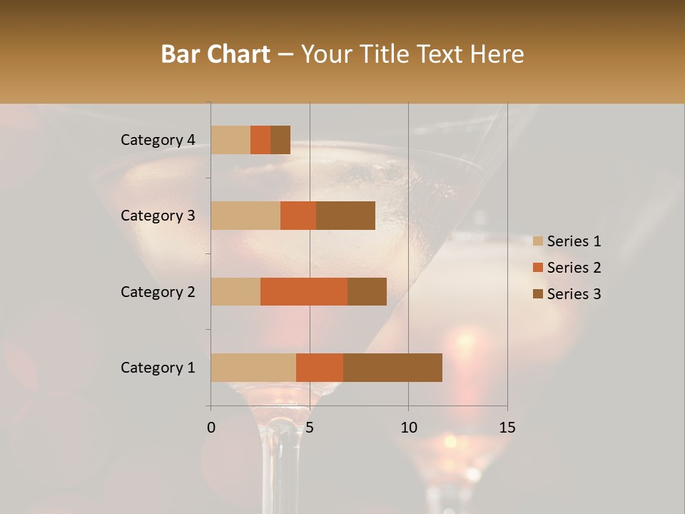 A Couple Of Glasses Filled With Liquid On Top Of A Table PowerPoint Template