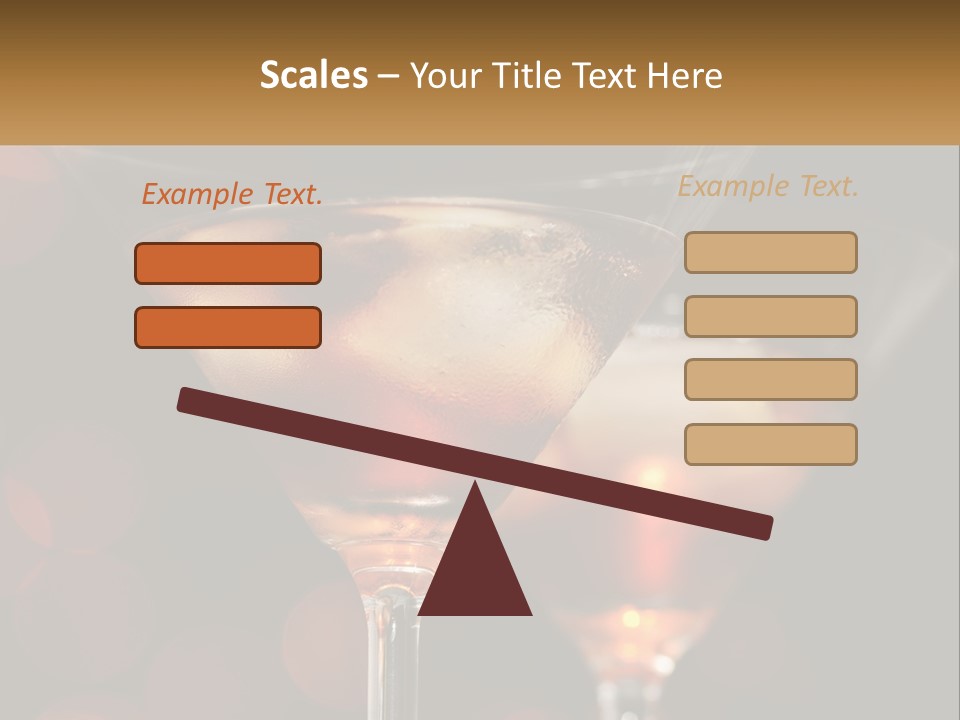 A Couple Of Glasses Filled With Liquid On Top Of A Table PowerPoint Template