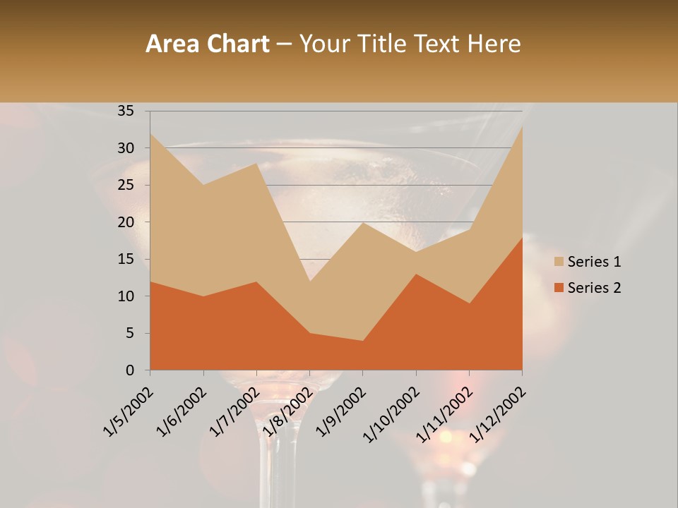 A Couple Of Glasses Filled With Liquid On Top Of A Table PowerPoint Template