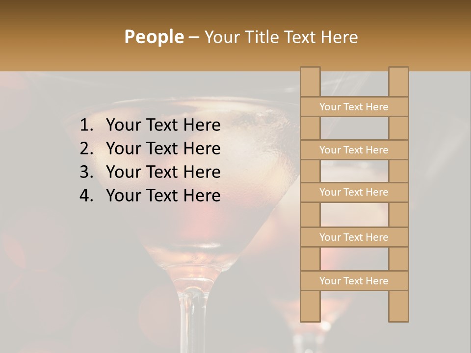 A Couple Of Glasses Filled With Liquid On Top Of A Table PowerPoint Template