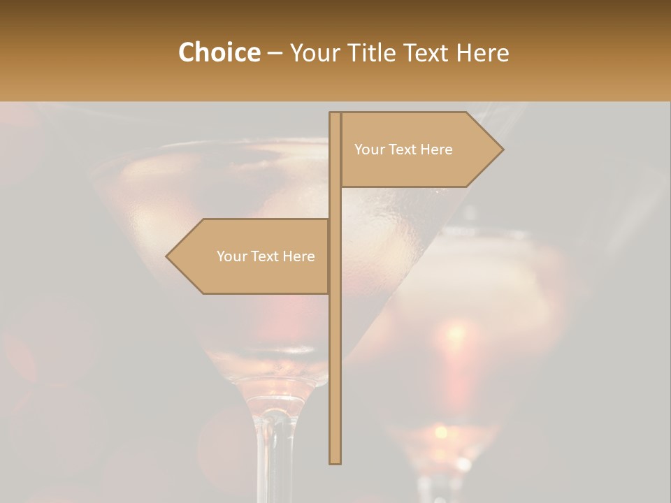 A Couple Of Glasses Filled With Liquid On Top Of A Table PowerPoint Template