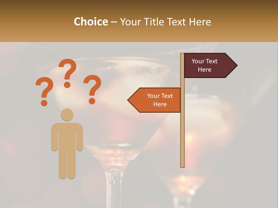 A Couple Of Glasses Filled With Liquid On Top Of A Table PowerPoint Template