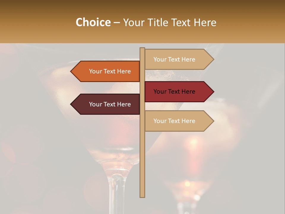 A Couple Of Glasses Filled With Liquid On Top Of A Table PowerPoint Template