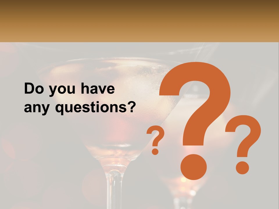 A Couple Of Glasses Filled With Liquid On Top Of A Table PowerPoint Template