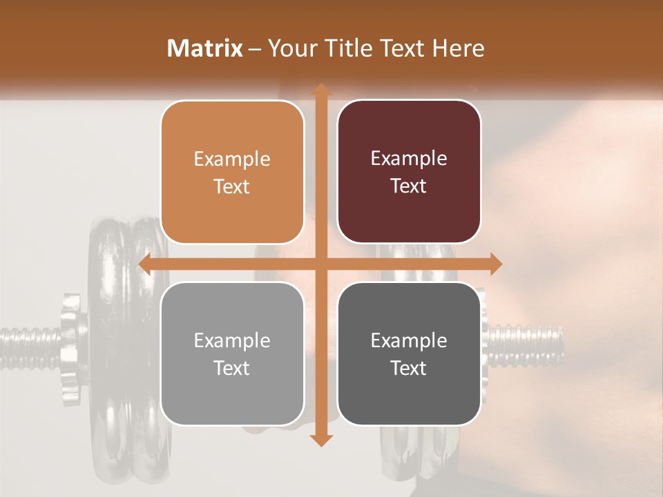 A Man Holding A Dumbbell In His Right Hand PowerPoint Template