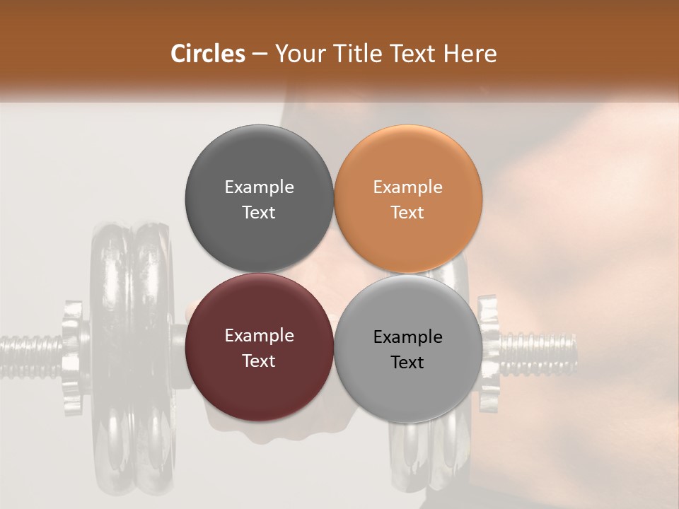 A Man Holding A Dumbbell In His Right Hand PowerPoint Template