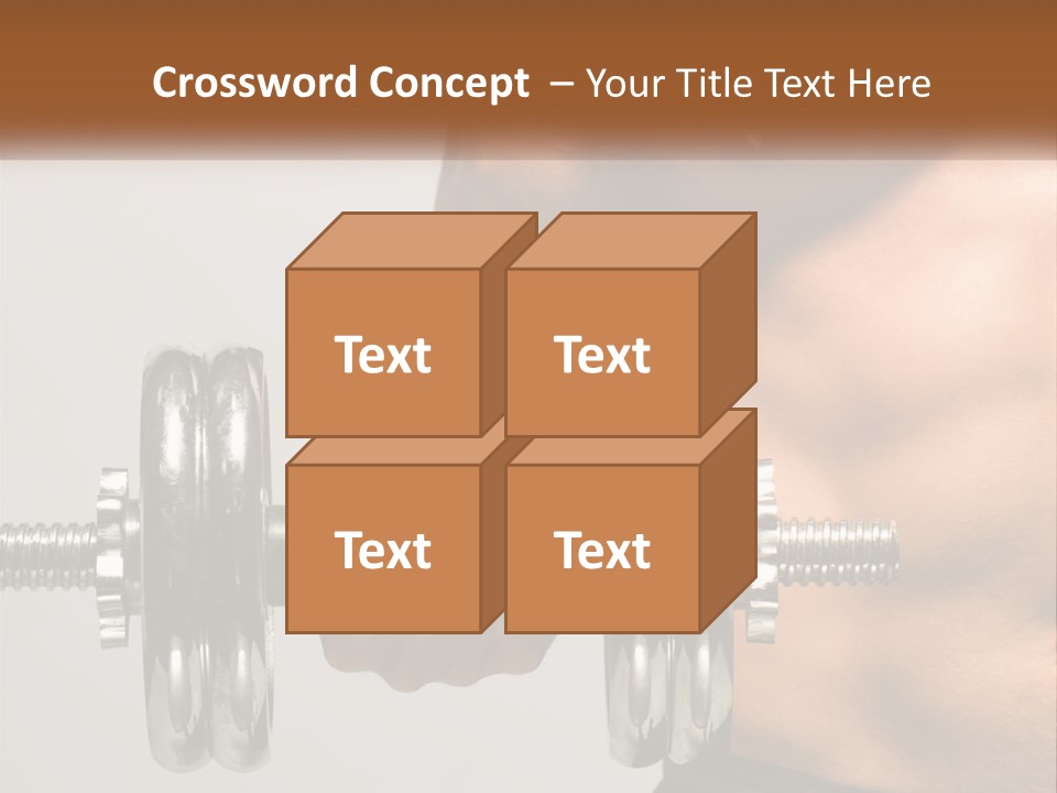 A Man Holding A Dumbbell In His Right Hand PowerPoint Template