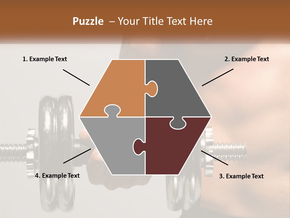 A Man Holding A Dumbbell In His Right Hand PowerPoint Template