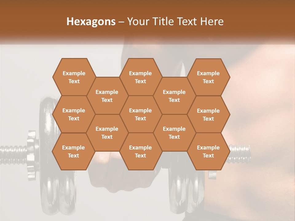 A Man Holding A Dumbbell In His Right Hand PowerPoint Template