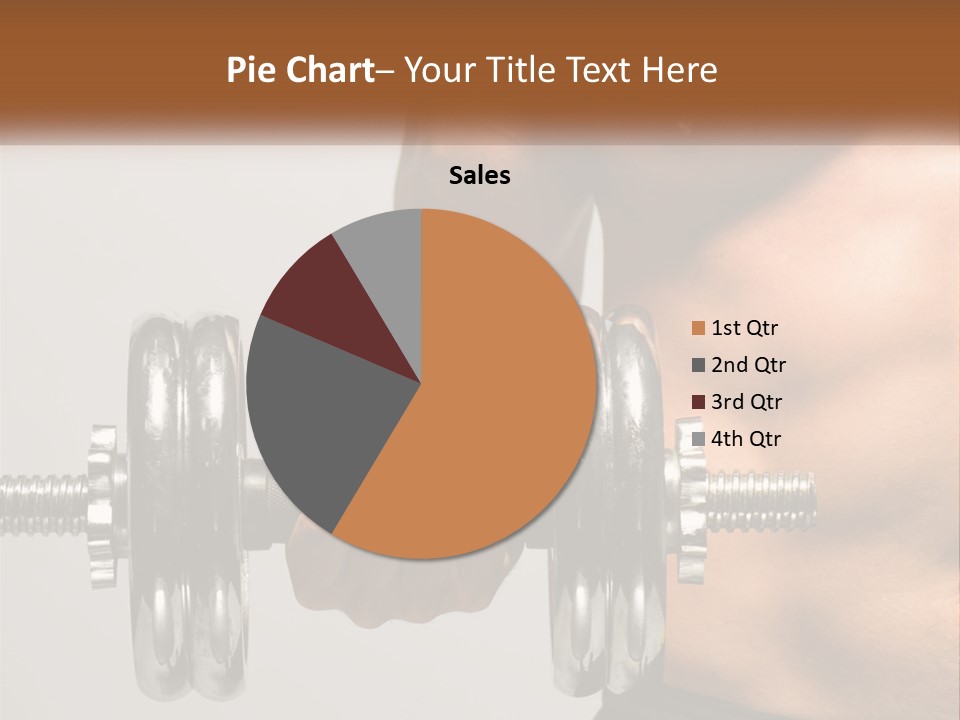 A Man Holding A Dumbbell In His Right Hand PowerPoint Template