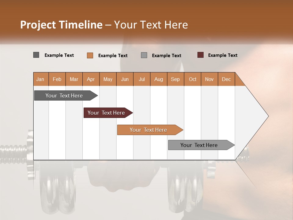 A Man Holding A Dumbbell In His Right Hand PowerPoint Template
