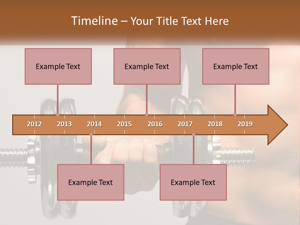 A Man Holding A Dumbbell In His Right Hand PowerPoint Template