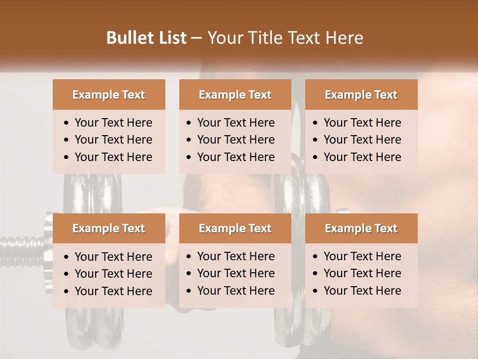 A Man Holding A Dumbbell In His Right Hand PowerPoint Template