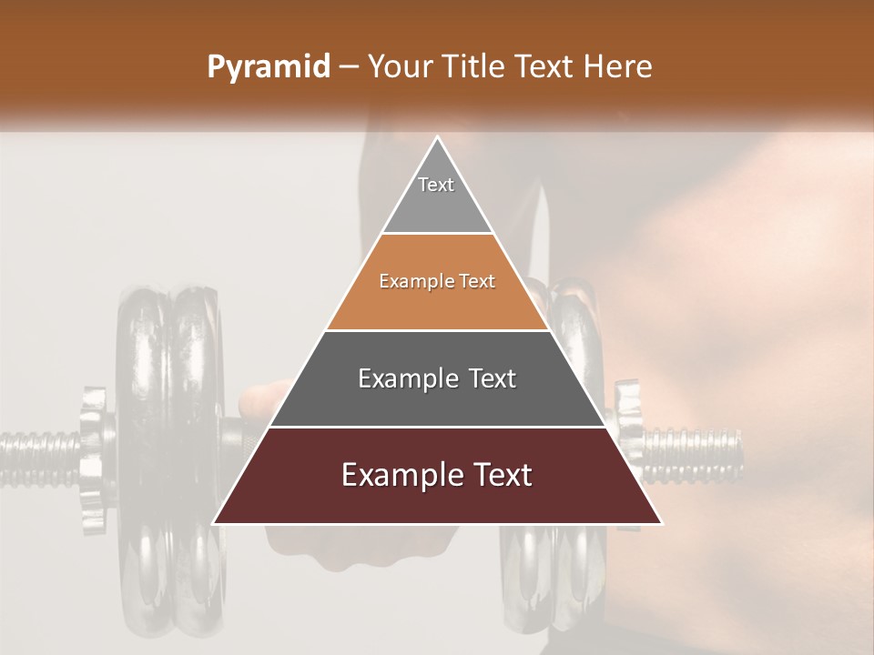 A Man Holding A Dumbbell In His Right Hand PowerPoint Template