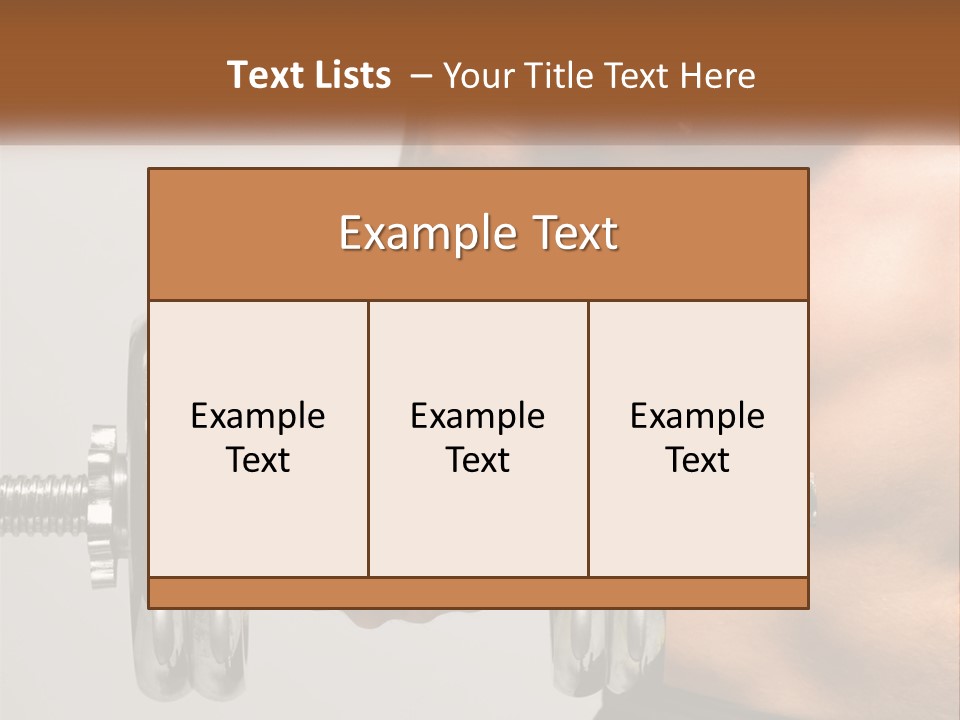 A Man Holding A Dumbbell In His Right Hand PowerPoint Template