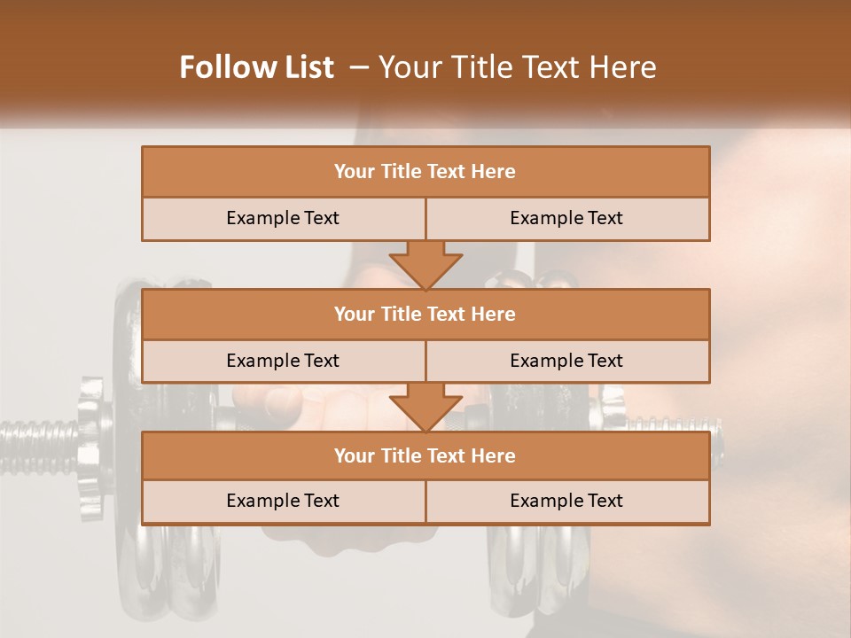 A Man Holding A Dumbbell In His Right Hand PowerPoint Template
