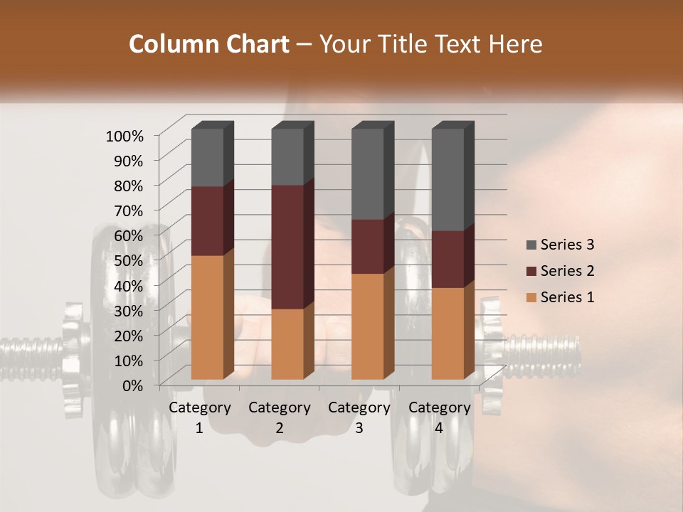 A Man Holding A Dumbbell In His Right Hand PowerPoint Template