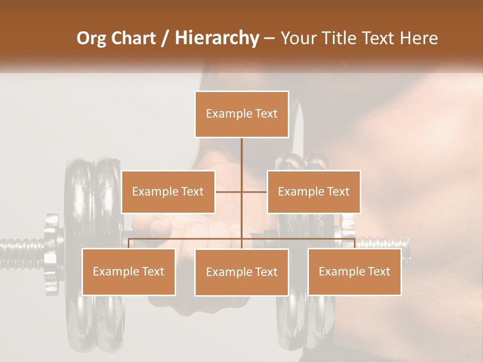 A Man Holding A Dumbbell In His Right Hand PowerPoint Template