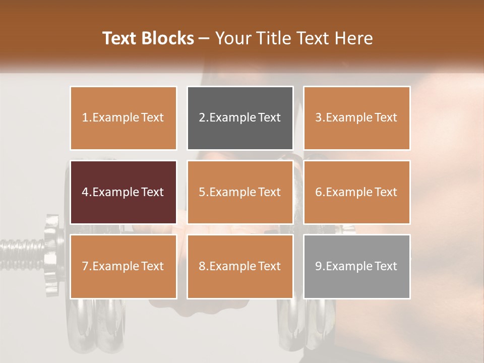 A Man Holding A Dumbbell In His Right Hand PowerPoint Template