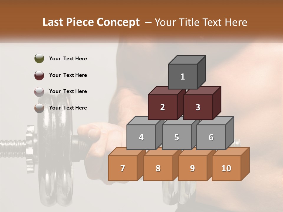 A Man Holding A Dumbbell In His Right Hand PowerPoint Template