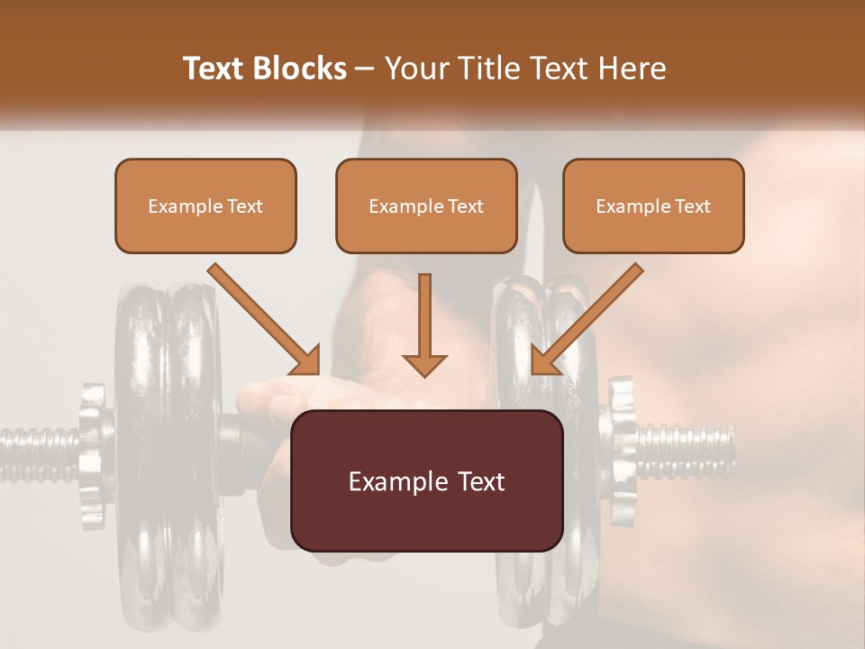 A Man Holding A Dumbbell In His Right Hand PowerPoint Template