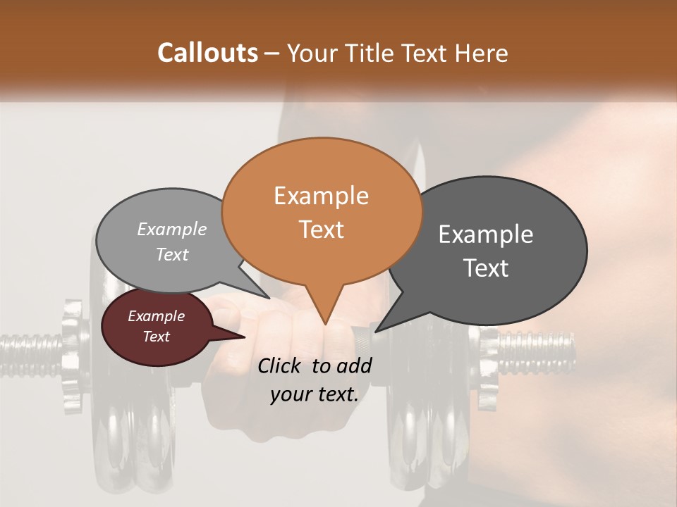 A Man Holding A Dumbbell In His Right Hand PowerPoint Template
