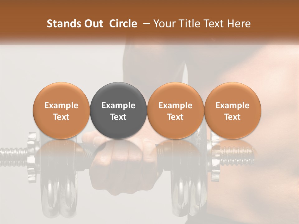 A Man Holding A Dumbbell In His Right Hand PowerPoint Template