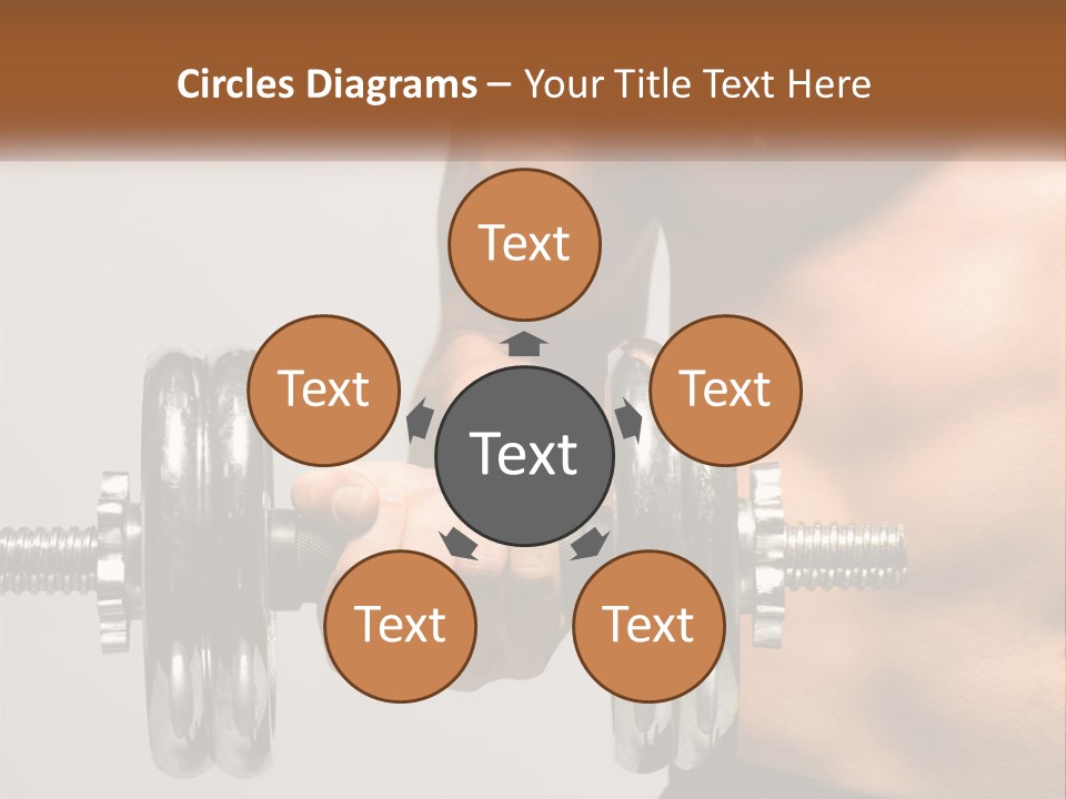 A Man Holding A Dumbbell In His Right Hand PowerPoint Template