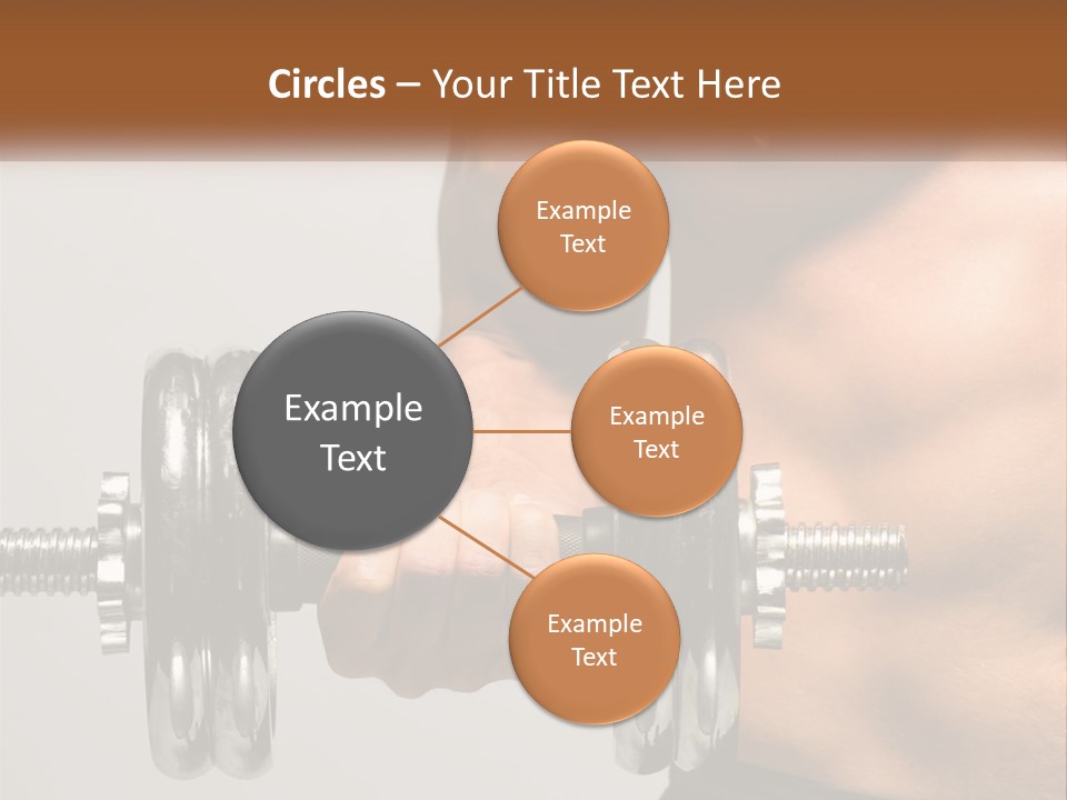A Man Holding A Dumbbell In His Right Hand PowerPoint Template