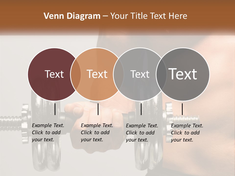 A Man Holding A Dumbbell In His Right Hand PowerPoint Template