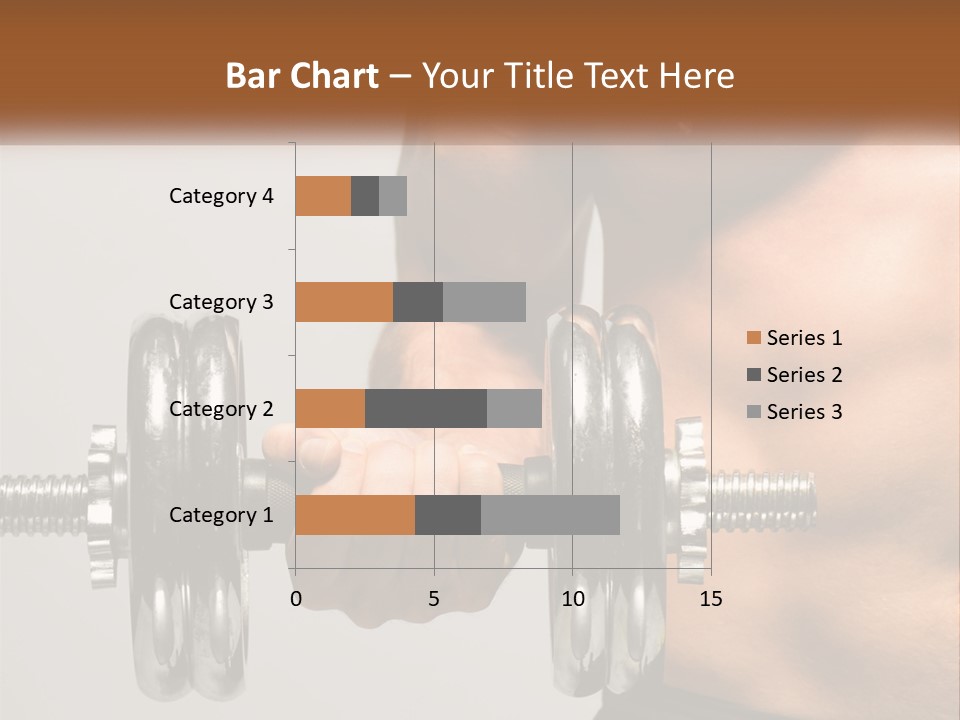 A Man Holding A Dumbbell In His Right Hand PowerPoint Template