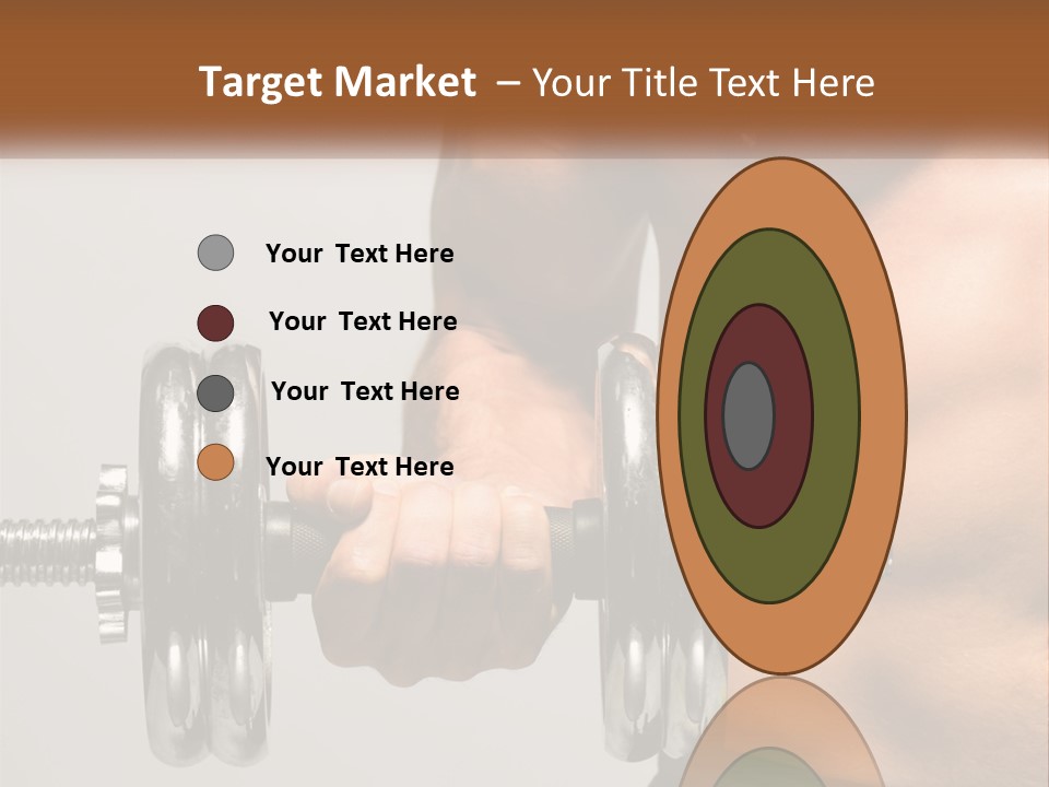 A Man Holding A Dumbbell In His Right Hand PowerPoint Template