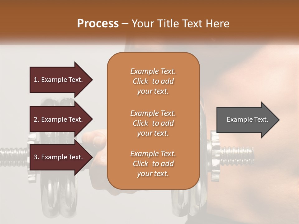 A Man Holding A Dumbbell In His Right Hand PowerPoint Template