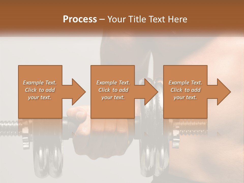 A Man Holding A Dumbbell In His Right Hand PowerPoint Template