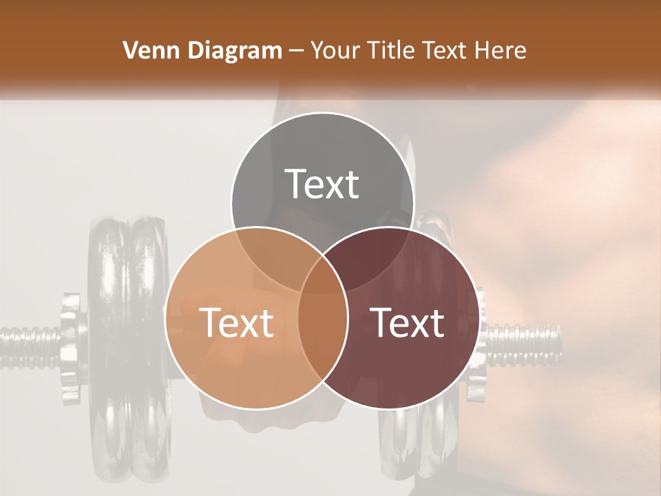 A Man Holding A Dumbbell In His Right Hand PowerPoint Template