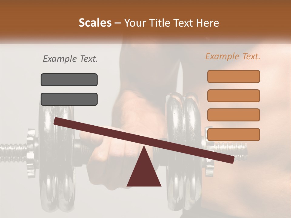 A Man Holding A Dumbbell In His Right Hand PowerPoint Template
