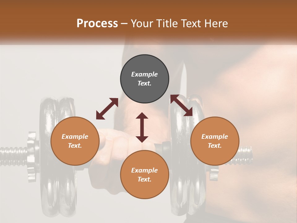 A Man Holding A Dumbbell In His Right Hand PowerPoint Template