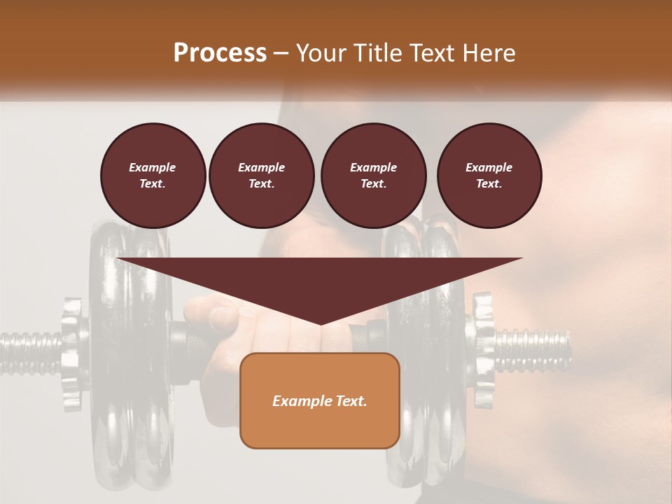 A Man Holding A Dumbbell In His Right Hand PowerPoint Template