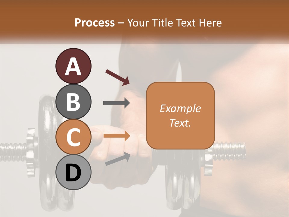 A Man Holding A Dumbbell In His Right Hand PowerPoint Template