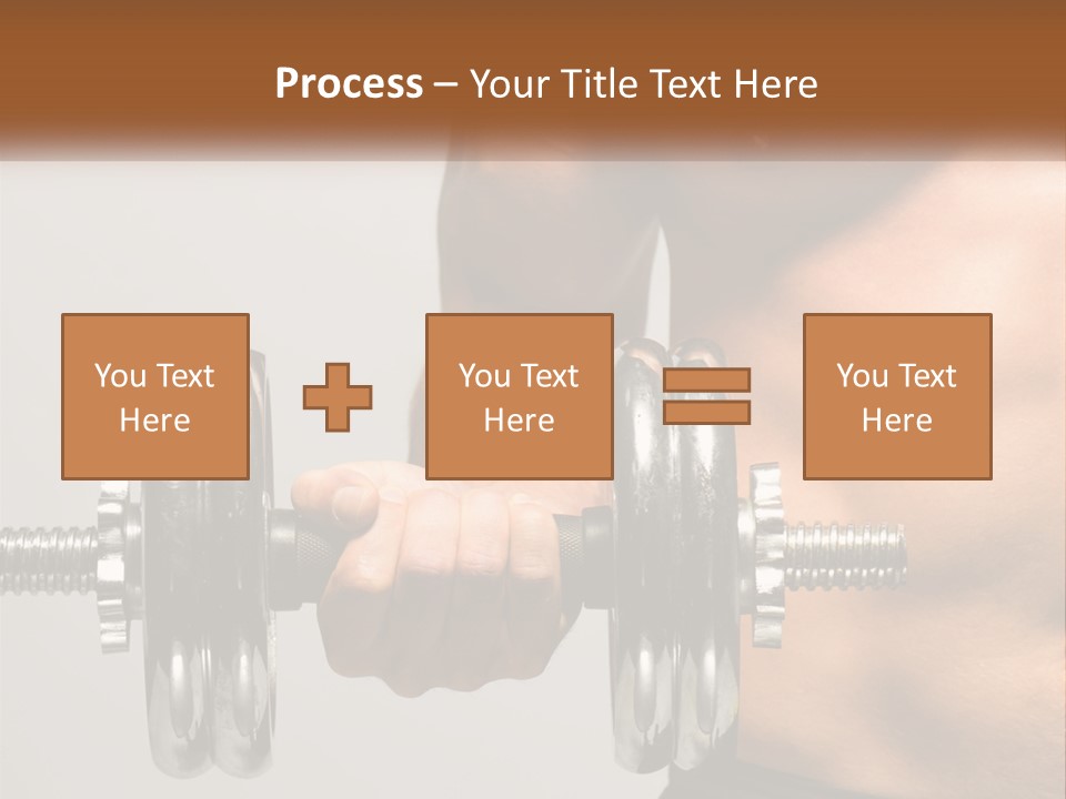 A Man Holding A Dumbbell In His Right Hand PowerPoint Template