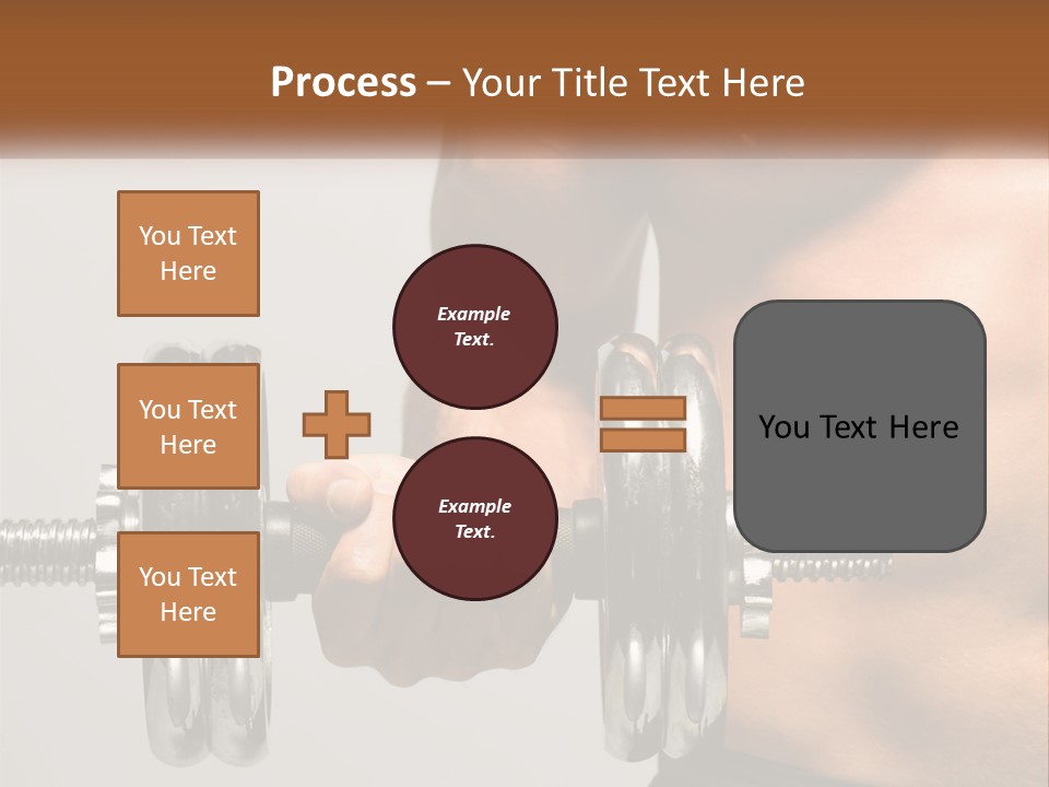 A Man Holding A Dumbbell In His Right Hand PowerPoint Template