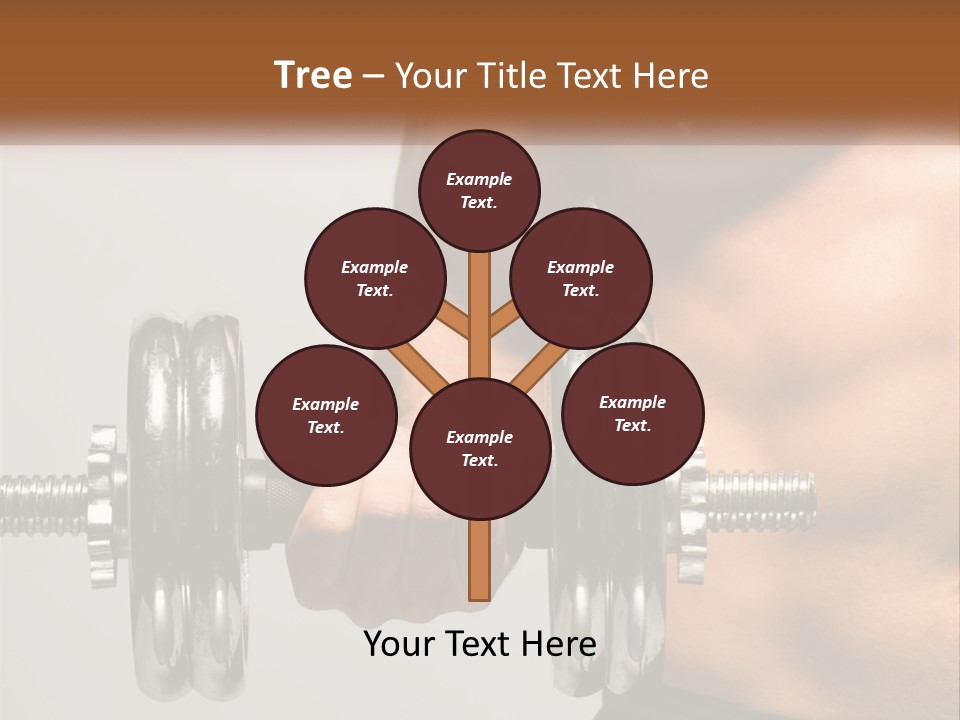 A Man Holding A Dumbbell In His Right Hand PowerPoint Template